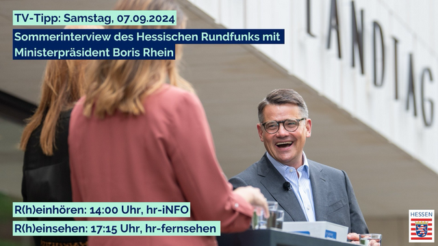 Ministerpräsident Boris Rhein im Sommerinterview des Hessischen Rundfunks